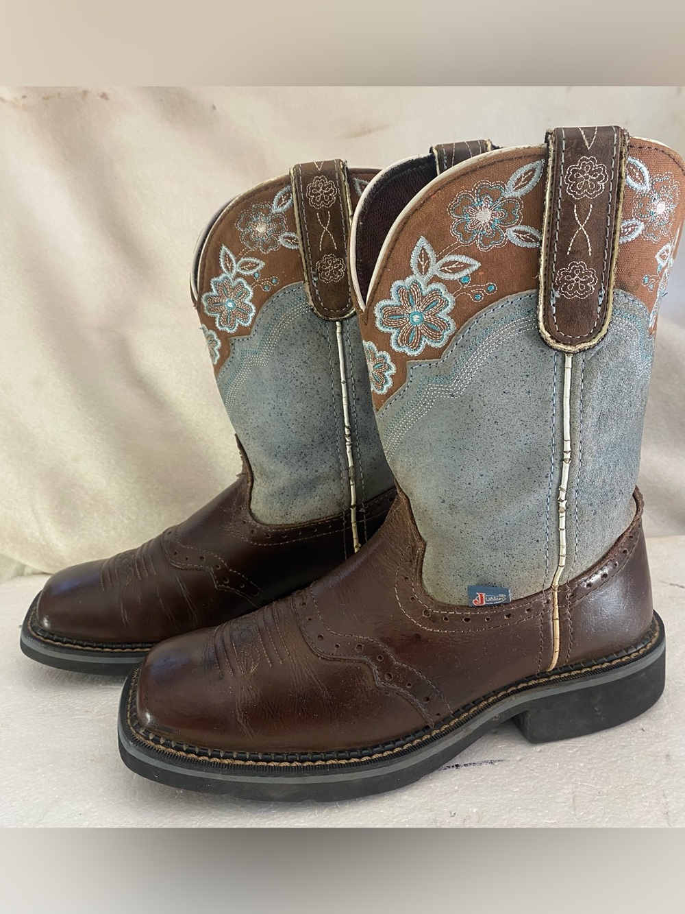 Justin Gypsy Western Boots Tiara Blue Women’s Size 8.5-B.